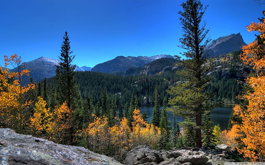 Bear Lake, อุทยานแห่งชาติ Rocky Mountain, Colorado ❤, Vermont Mountain วอลล์เปเปอร์ HD