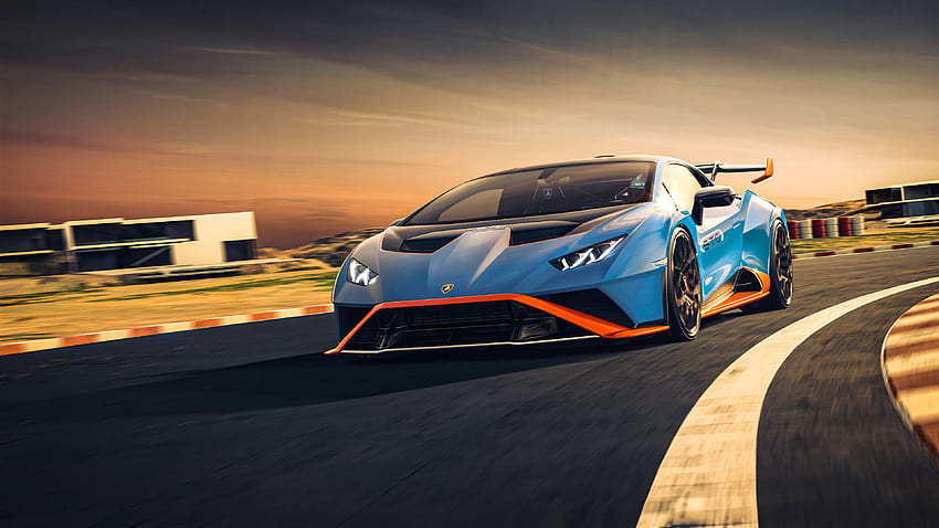 Rennstrecke, Lamborghini Huracan STO, 2021 HD-Hintergrundbild