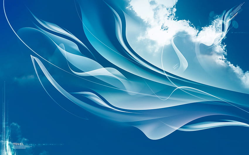 Blue Background, Sky Blue Abstract HD wallpaper
