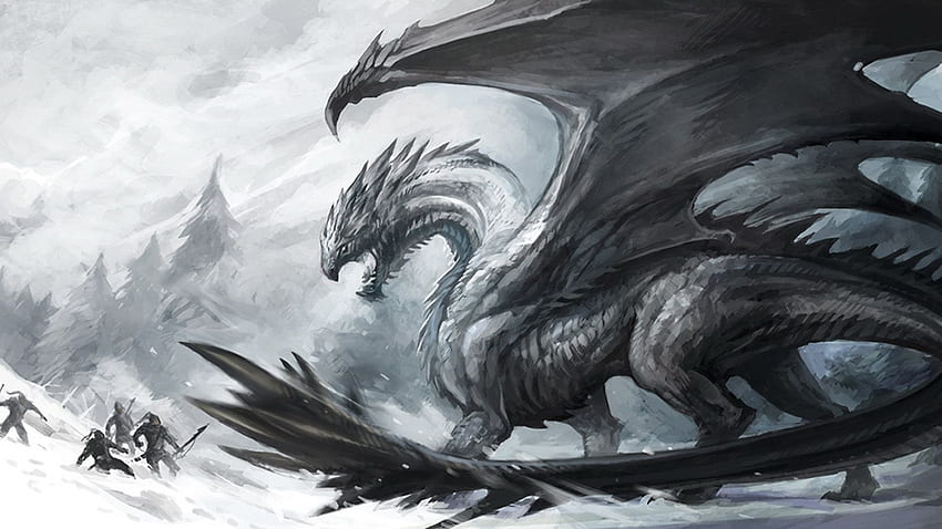 グレイドラゴンの結果。 ファンタジードラゴンアート、ドラゴン、スノードラゴン、グレイドラゴン 高画質の壁紙