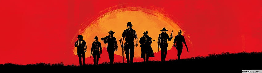Red Dead Redemption 2, 3840 x 1080 Rot HD-Hintergrundbild