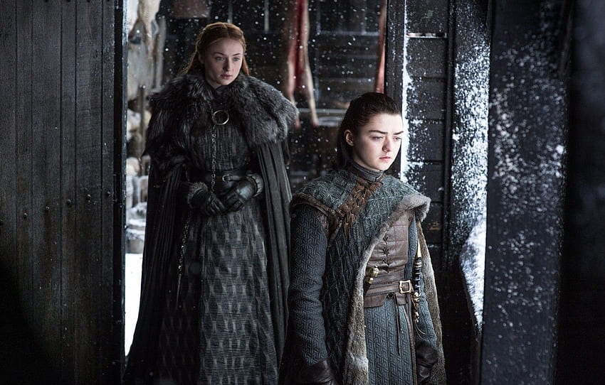Game of Thrones, Winterfell, Arya Stark, Sansa HD wallpaper