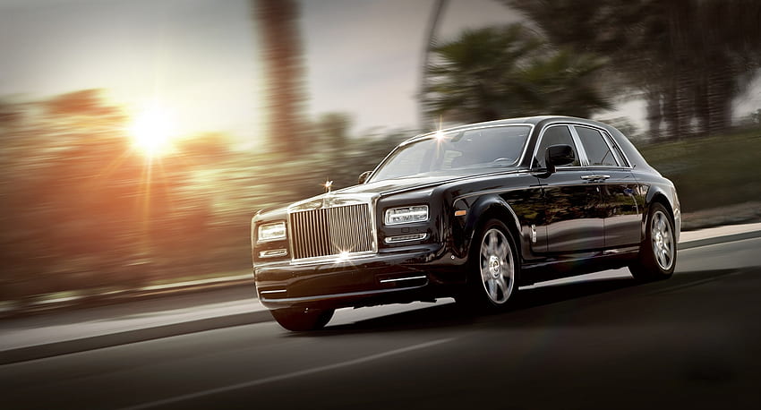 Rolls-Royce, samochody, ruch, ruch uliczny, widok z boku, luksus, fantom Tapeta HD