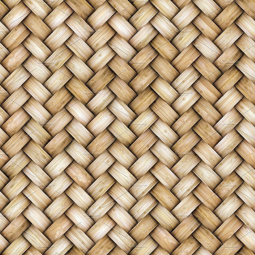 Łozinowy rattan bezszwowa tekstura dla CG. Bezszwowe tekstury, tekstury materiałów, tekstura podłogi z drewna Tapeta na telefon HD