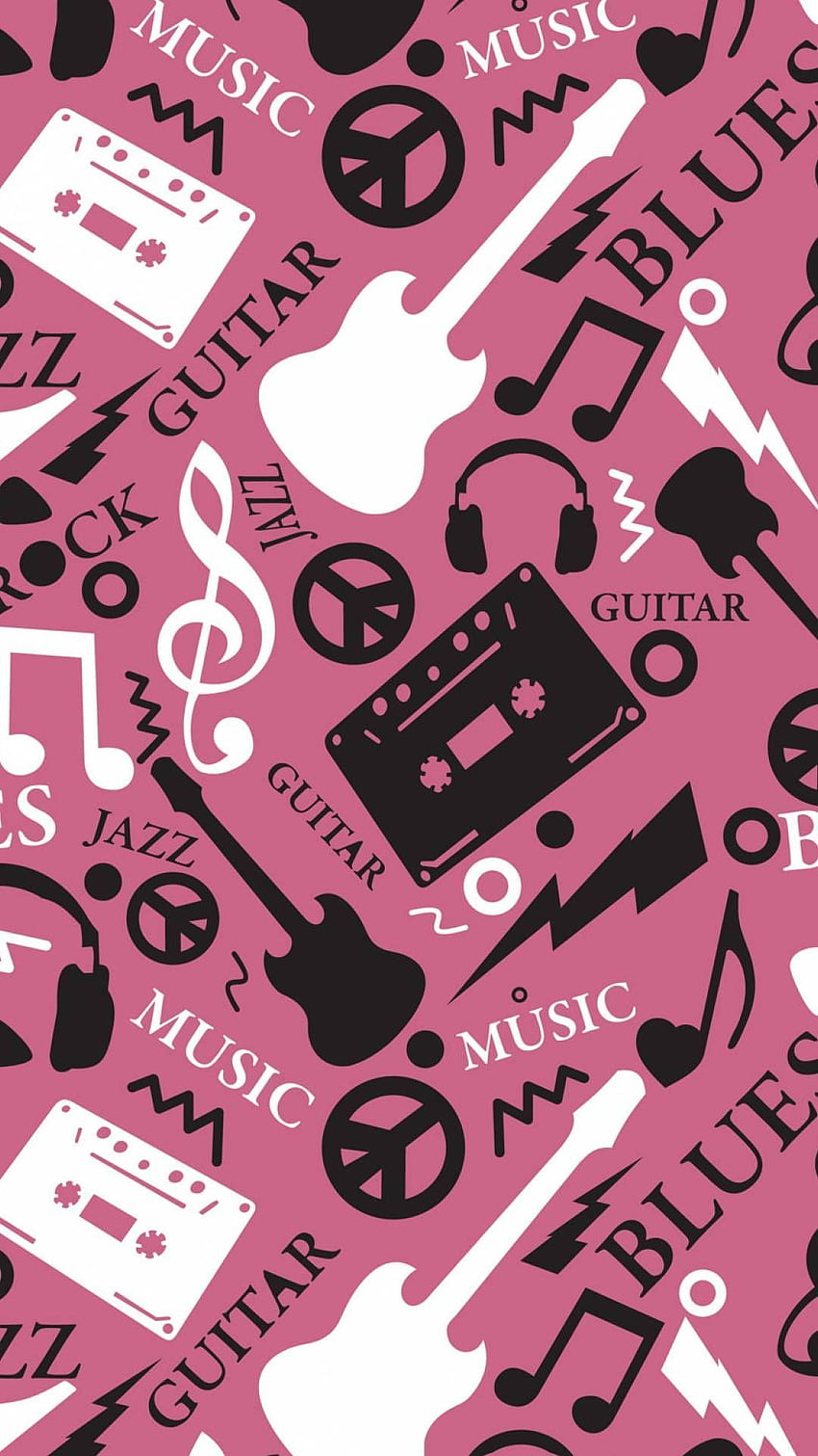 Pink guitar , Pink guitar, Pink Music HD phone wallpaper