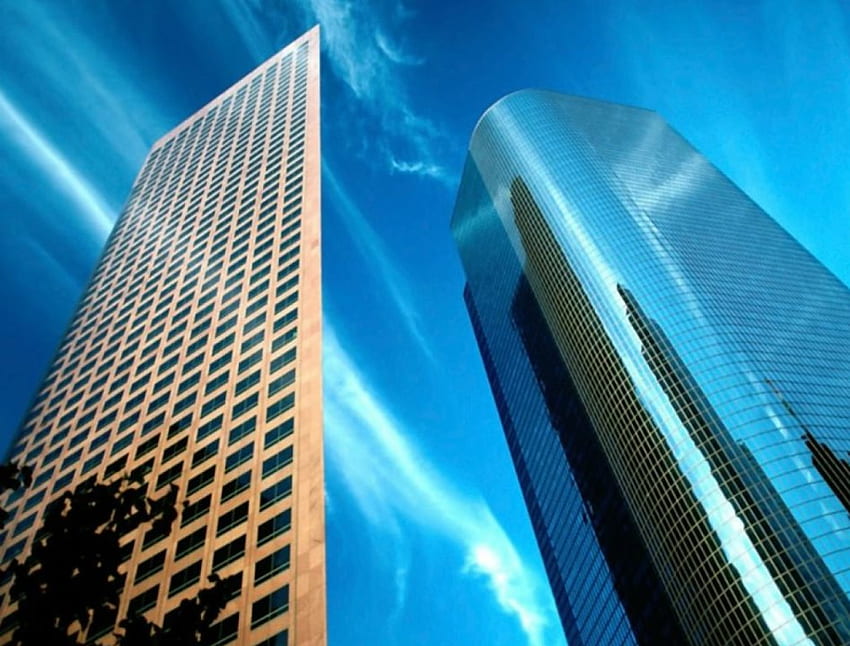 Into The Sky, buildings, architecture, skyscrapers, fantasy, sky, cityscapes HD wallpaper