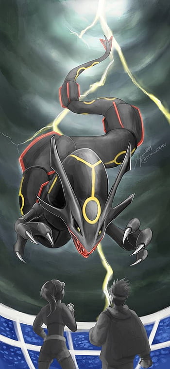 Shiny Mega Rayquaza! [1080x1920] : r/Amoledbackgrounds