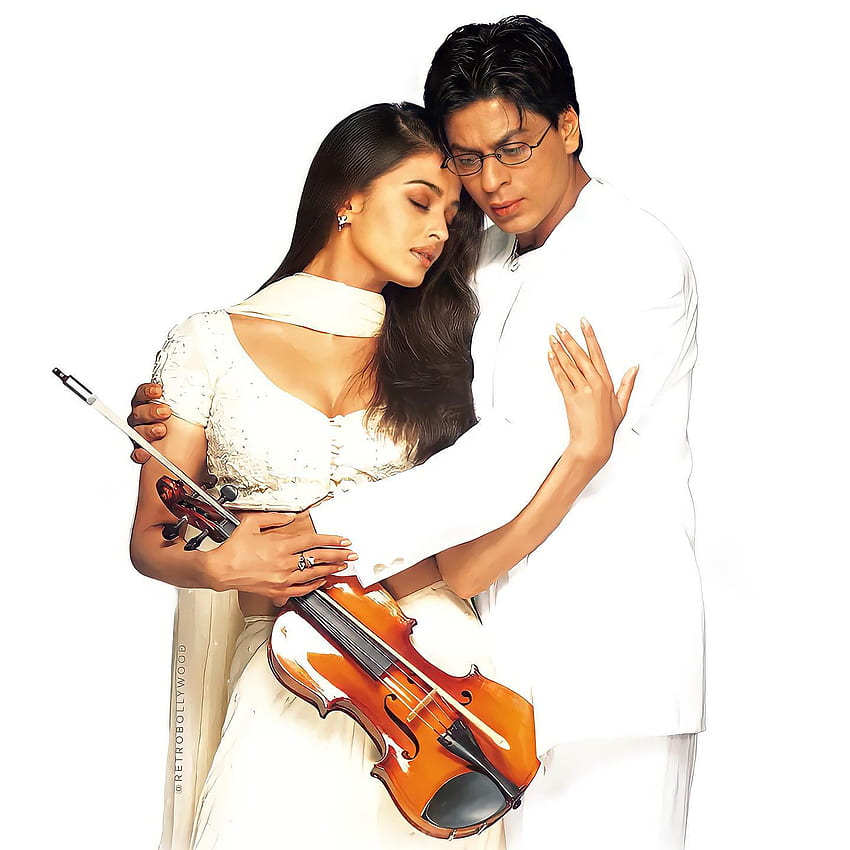 Mohabbatein, Aishwarya rai, violín, SRK fondo de pantalla del teléfono