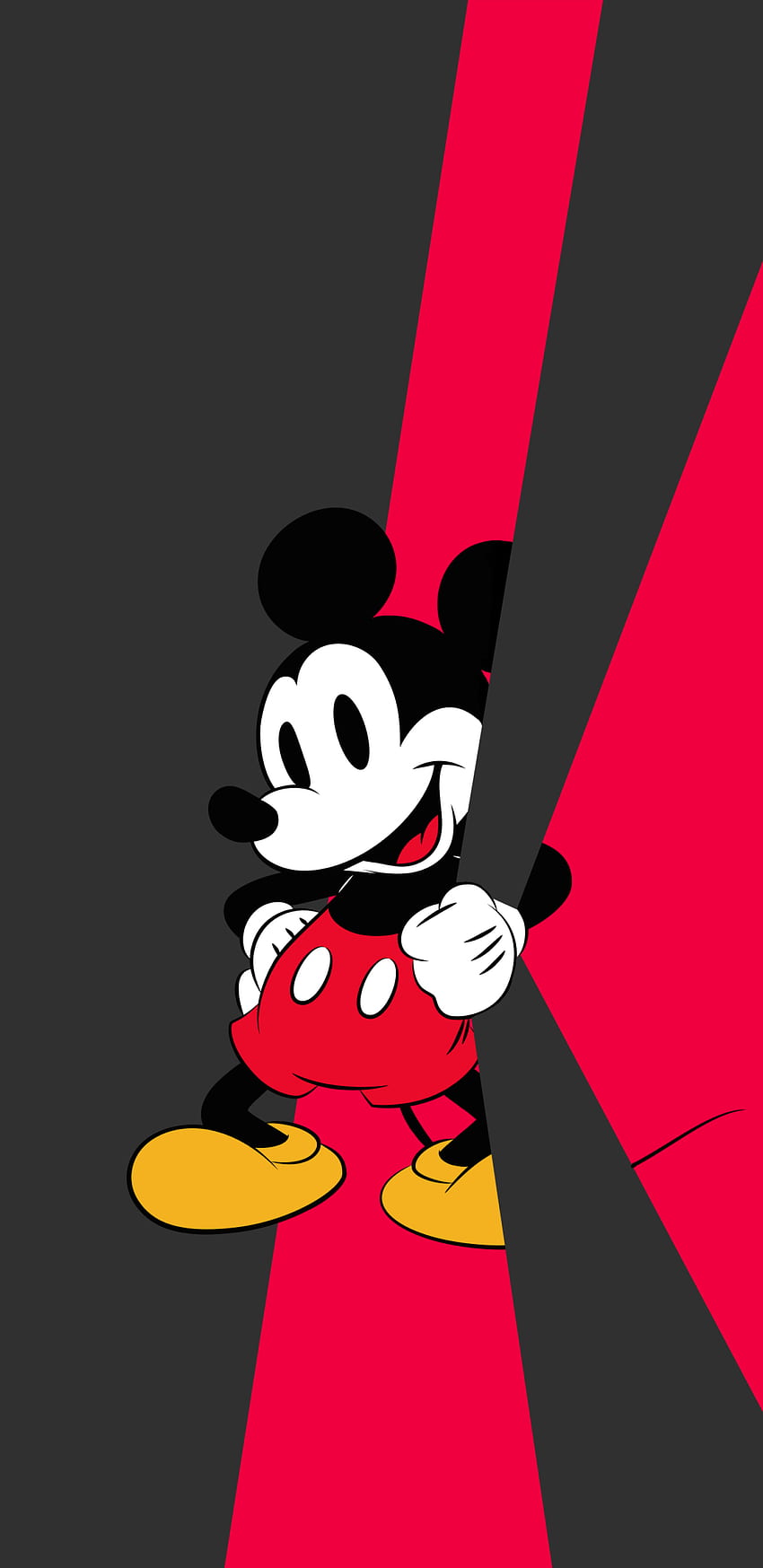 Mickey Mouse Samsung Galaxy Note 9, 8, S9, S8, SQ, Dibujos animados, y , Mickey Mouse rojo fondo de pantalla del teléfono