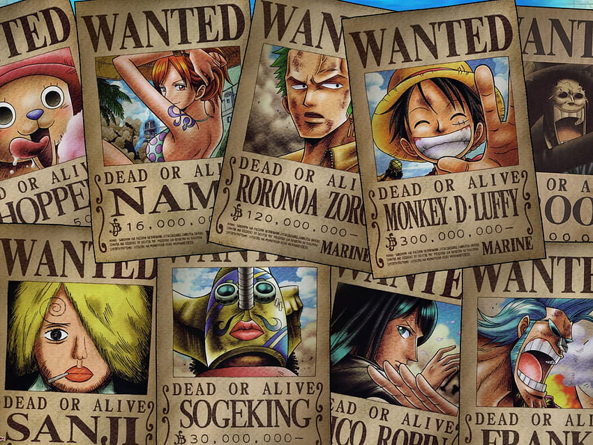 One Piece wanted posters , Tony Tony Chopper, Nami, Roronoa Zoro • For ...