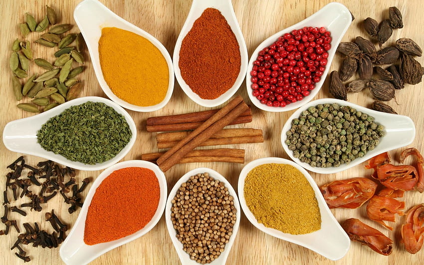 Herbs & Spices Bowls . Herbs & Spices Bowls stock HD wallpaper