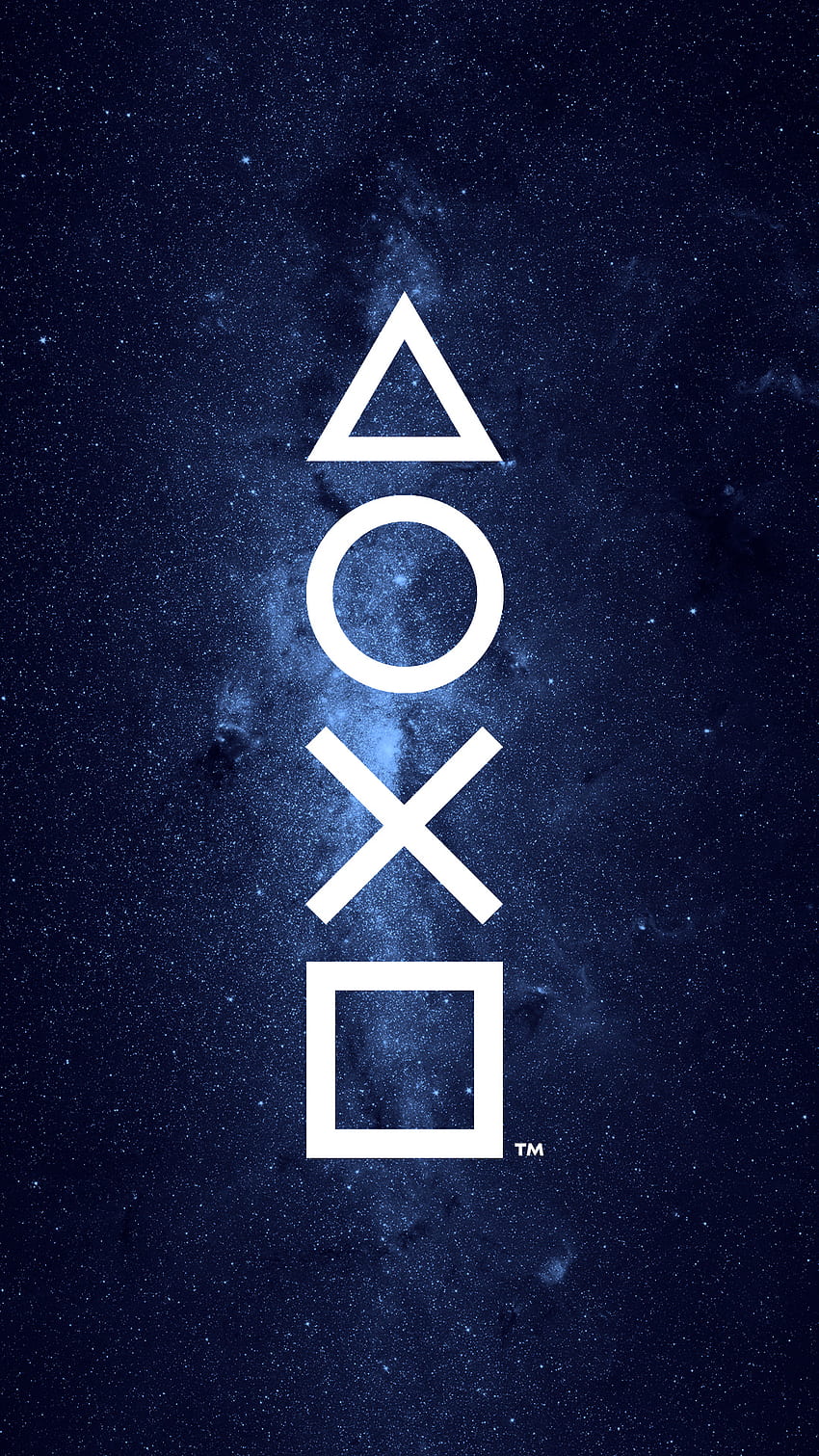 Playstation-Logo, schwarz, Raum HD-Handy-Hintergrundbild