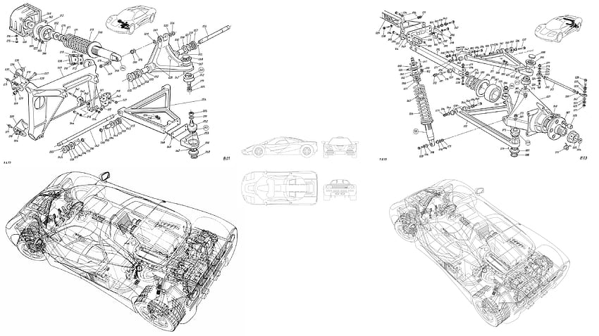 Инженерни чертежи на Mclaren F1 [3840 2160]. Mclaren f1, Mclaren, Инженерство, Механично чертане HD тапет