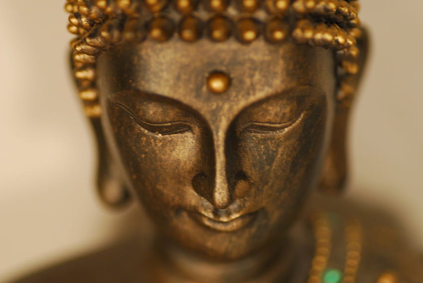Refreshing Tranquility, tranquility, buddhe, golden, face, meditation, statue HD wallpaper