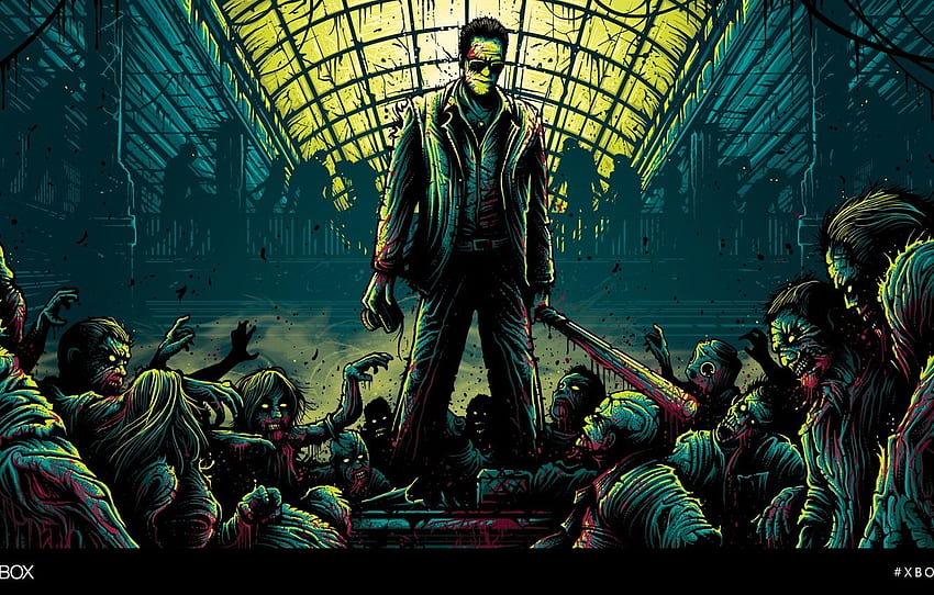 Dead Rising, zombies, XBOXART, Frank Vest, Dan Mumford for , section игры HD wallpaper