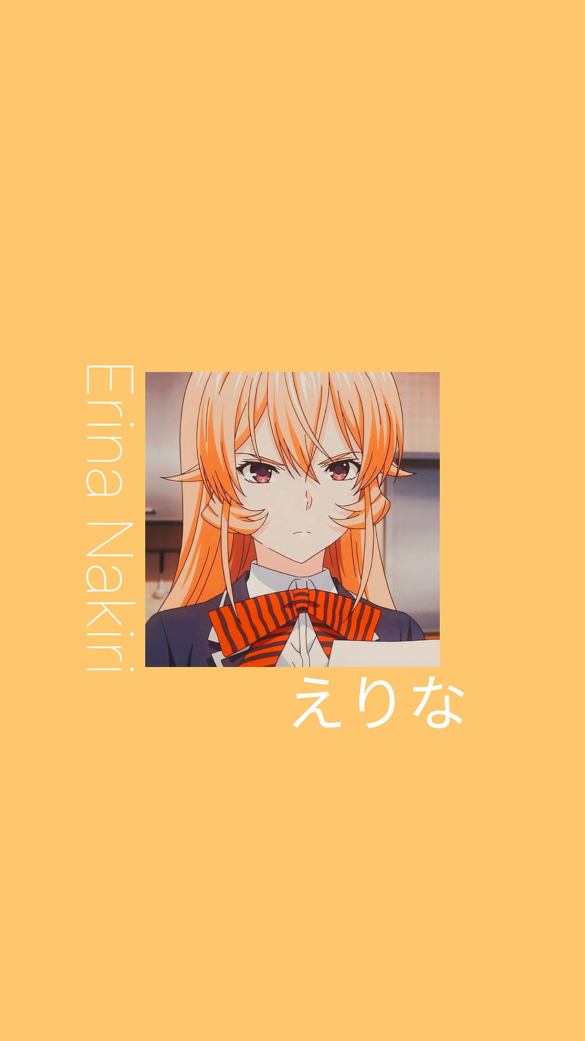 Erina Nakiri, Anime, guerras, Naranja, comida fondo de pantalla del teléfono