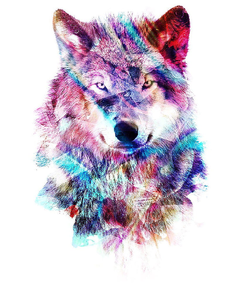 galaxy wolf tattoo
