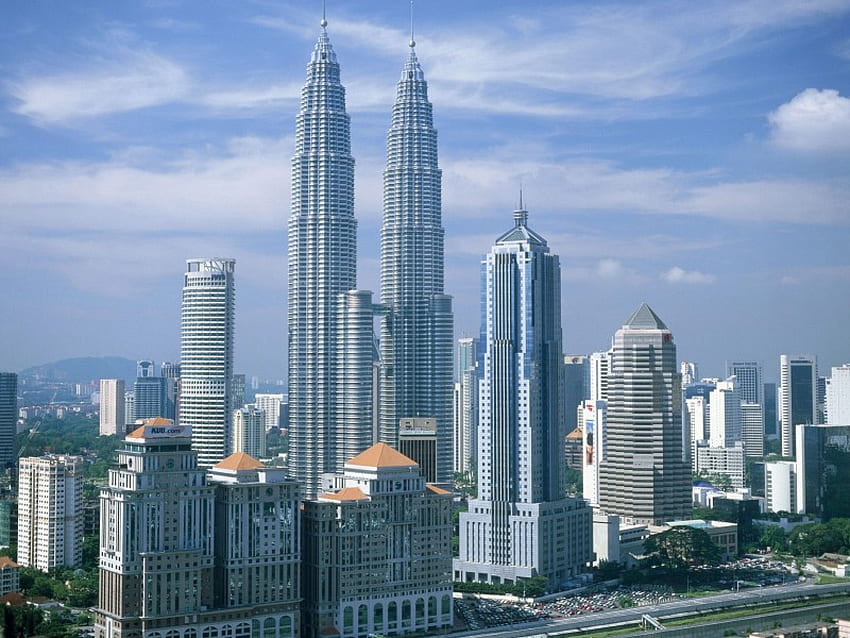 Kuala Lumpur Malasia, edificios, hermoso fondo de pantalla