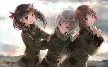 anime group of three girls