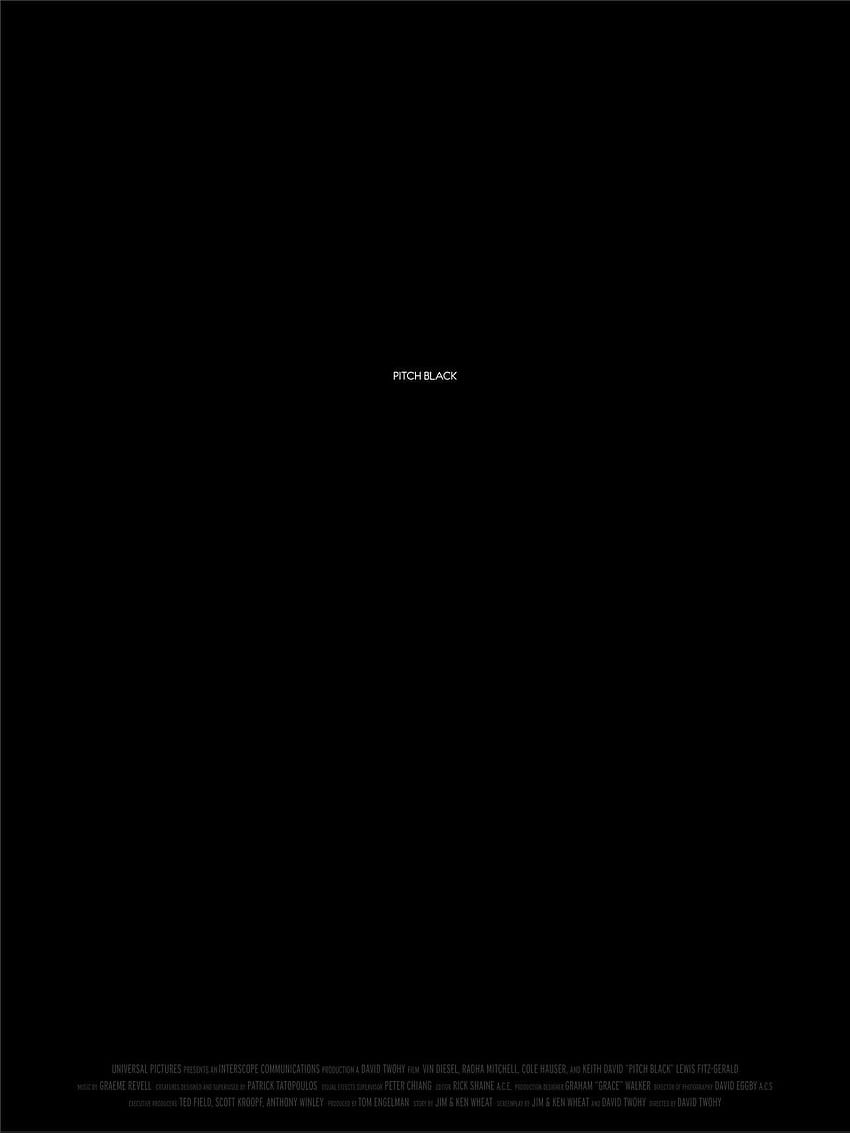 Poster pitch black movie graphic design. Black , Funny phone , Black quotes HD phone wallpaper