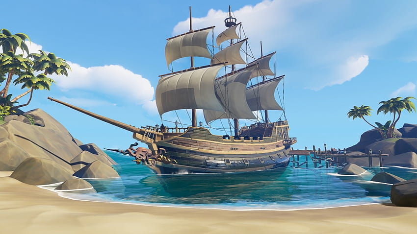 Title Video Game Sea Of Thieves Ship - Sea Of Thieves Galleon - - HD wallpaper