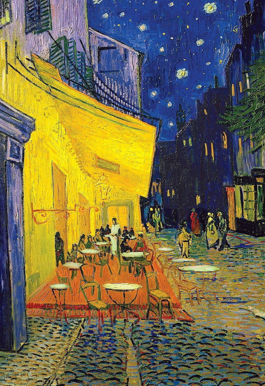 Van Gogh Taras kawiarni w nocy, taras kawiarni w nocy Tapeta na telefon HD