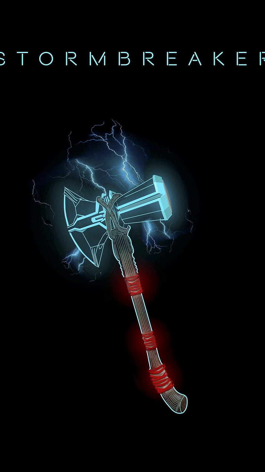 Thor, Hammer, Stormbreaker, Minimalism for iPhone 8, iPhone 7 Plus, iPhone 6+, Sony Xperia Z, HTC One HD phone wallpaper