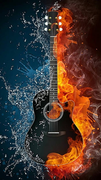 desktop wallpaper guitar by mishu e6 now browse millions of popular blue and ringt music artwork music music tattoos cool guitar phone thumbnail