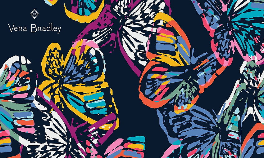 New Pattern Sneak Peek: Butterfly Flutter - Summer 2018 - Vera, Vera Bradley HD wallpaper