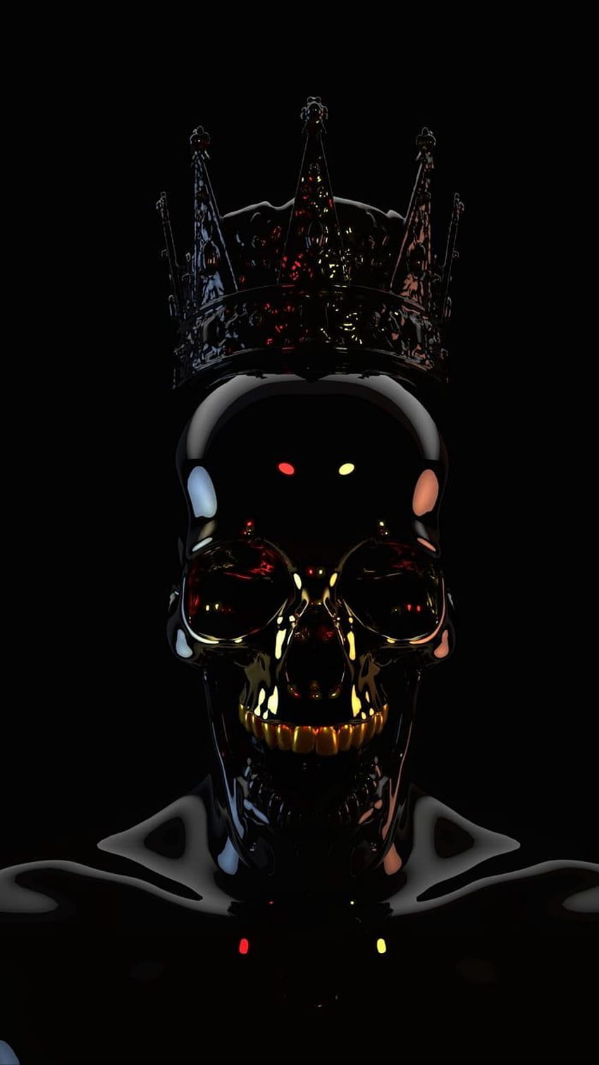 - . Skull , Skull iphone, Skull, Black and Gold Skull HD phone wallpaper