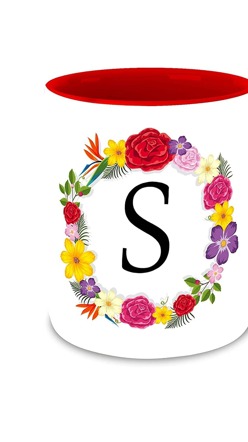S Name Ka, Floral Design, Mug HD phone wallpaper | Pxfuel