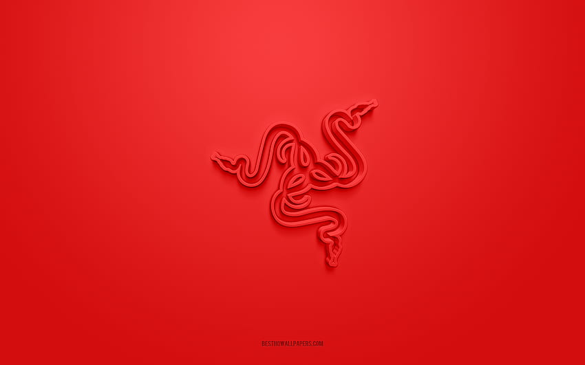 Razer 3d logo, red 3d art, Razer emblem, Razer logo, creative 3d art, red Razer logo HD wallpaper |