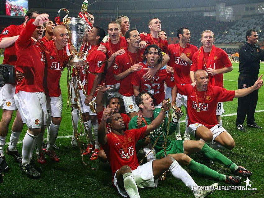 Man Utd Players Background, Manchester United 2008 HD wallpaper