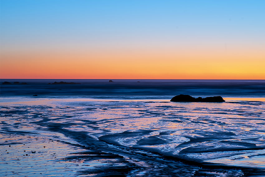 Nature, Sunset, Sea, Horizon, Lump HD wallpaper