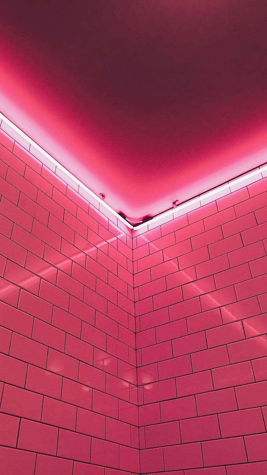 Neon Brick Design On Pink HD phone wallpaper