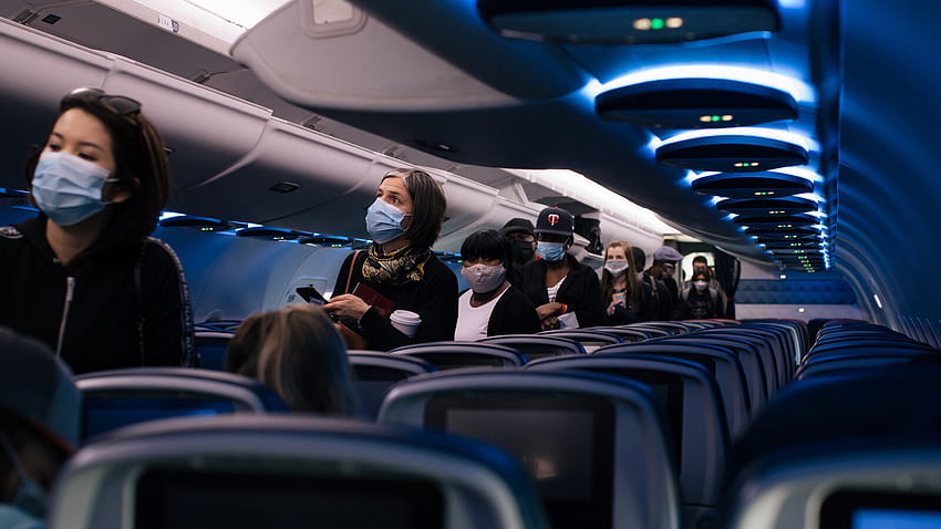 飛行機の真ん中の席が空いていると、新型コロナウイルスのリスクが低下することが研究で明らかに - The New York Times, Airplane Cabin 高画質の壁紙