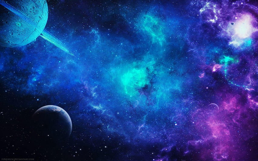 Moment in Space, galaxies, colorful, planets, 3d, space, stars HD wallpaper