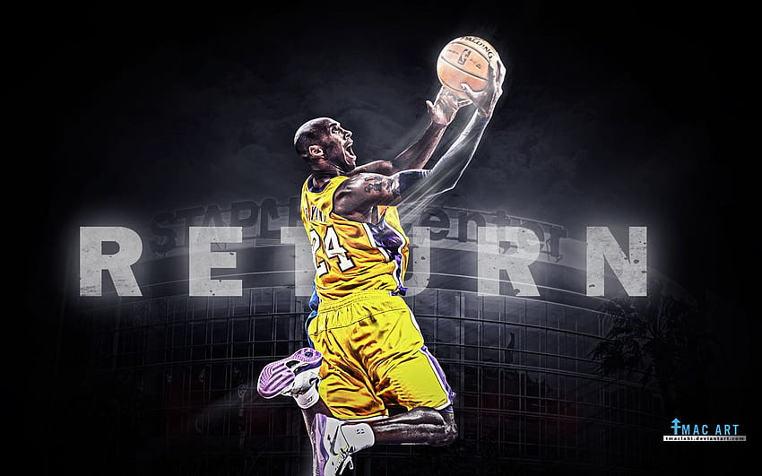Kobe Basketball, Kobe Bryant Drawing HD wallpaper
