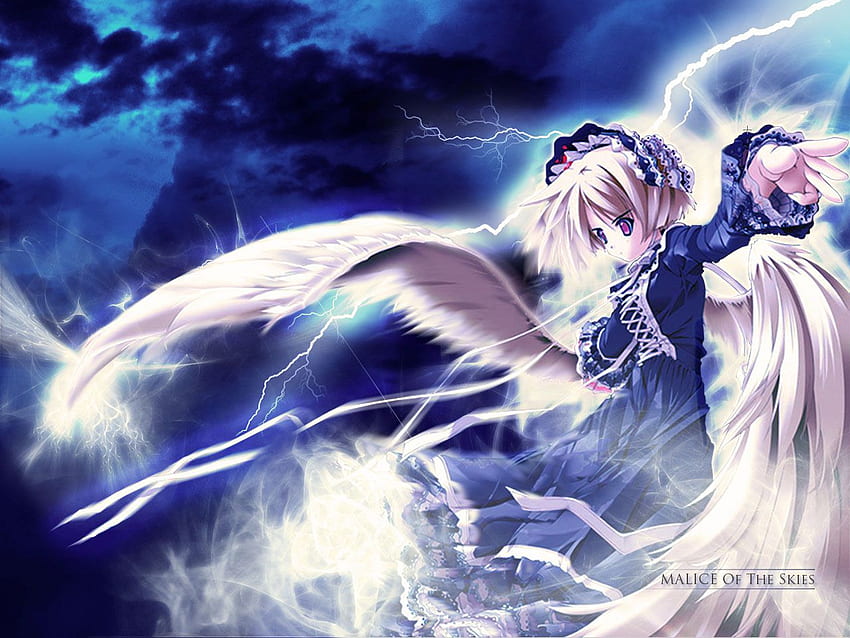 Kawaii Anime Gökyüzünün Kötülüğü, Anime Thunder HD duvar kağıdı