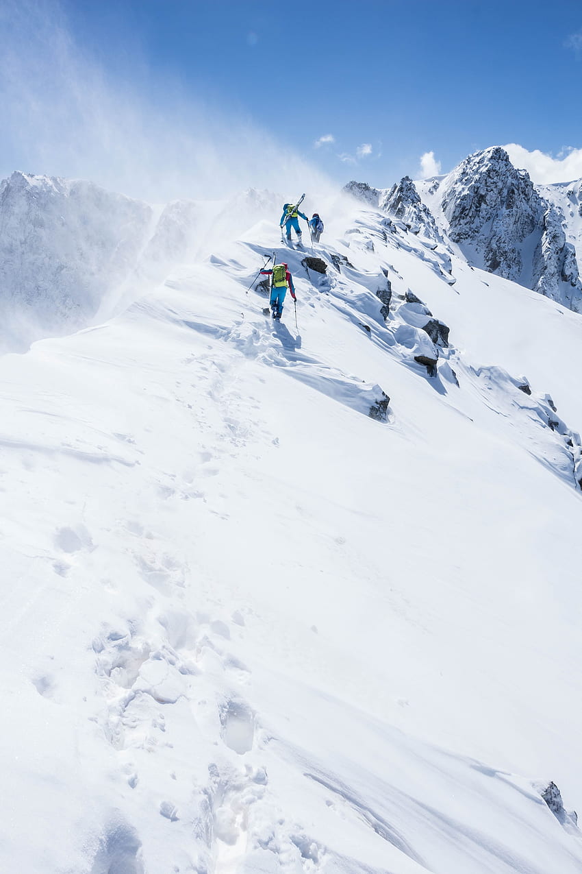 Sport, Berge, Schnee, Kletterer, Höhe, Steigung, Klettern, Extrem, Heben, Steil HD-Handy-Hintergrundbild