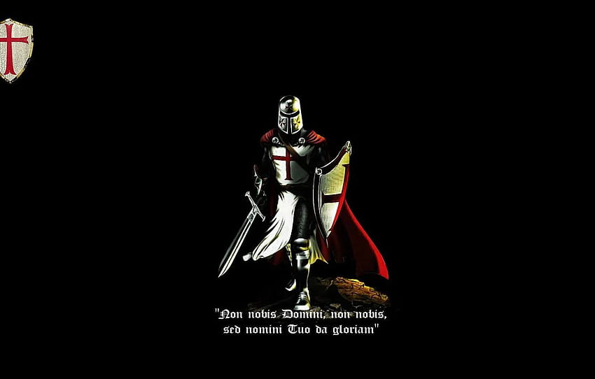 rosso, spada, nero, croce, scudo, cavaliere, crociato, latino, cavaliere Templare, cattolico per , sezione фантастика, Croce Templare Sfondo HD