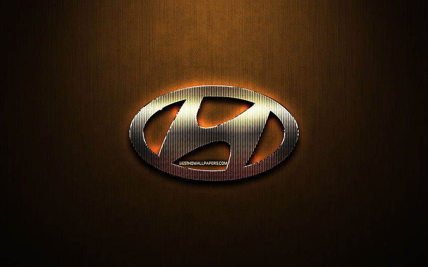 Logo gemerlap Hyundai, merek otomotif Wallpaper HD