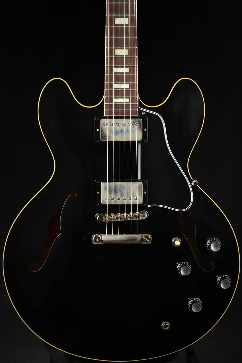 Gibson Custom Shop '64 ES 335 Reissue VOS Ebony 7.15, Gibson 335 HD phone wallpaper