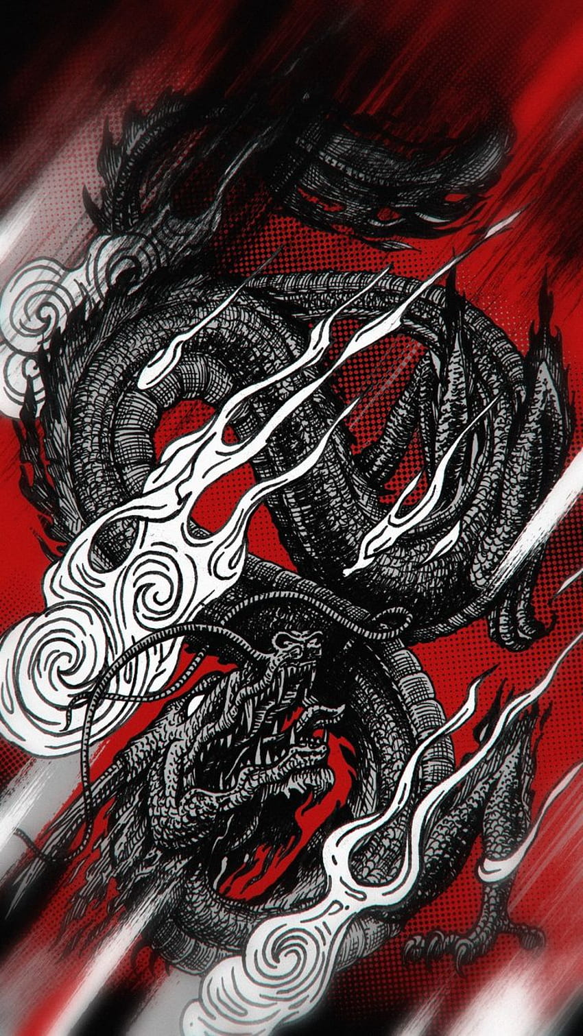 Dragon . Dragon iphone, Samurai , Dark iphone, Dragon Yin Yang iPhone HD phone wallpaper