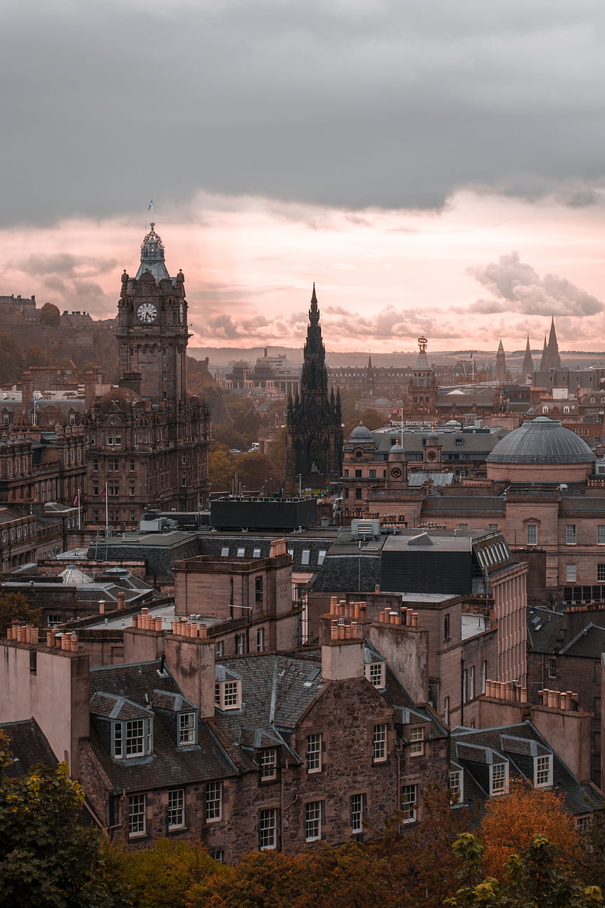 Städte, Architektur, Stadt, Gebäude, Ansicht von oben, alt, Edinburgh HD-Handy-Hintergrundbild