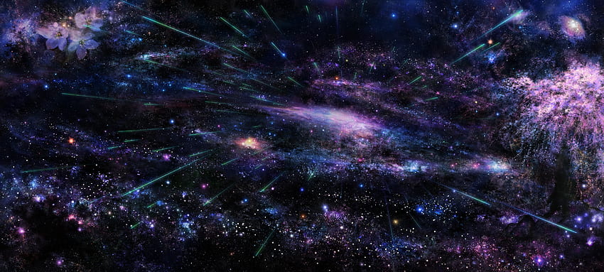 ท้องฟ้า ศิลปะ จักรวาล ดวงดาว ไม้ ต้นไม้ อวกาศ วอลล์เปเปอร์ HD