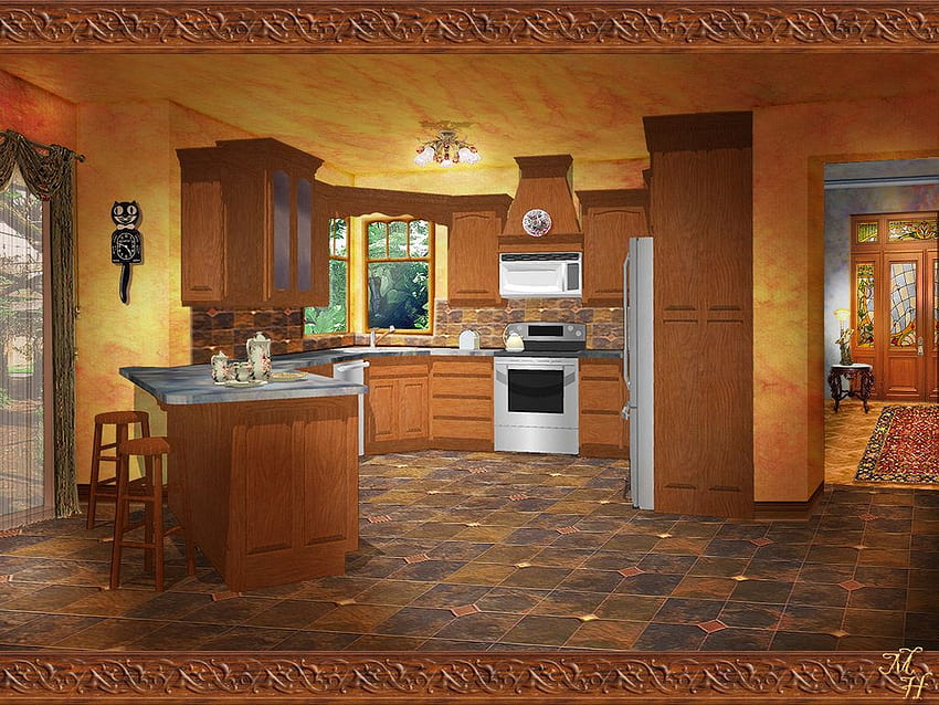 Kitchen Background. Vintage Kitchen , Victorian Kitchen and Unique Kitchen, Anime  Kitchen HD wallpaper | Pxfuel