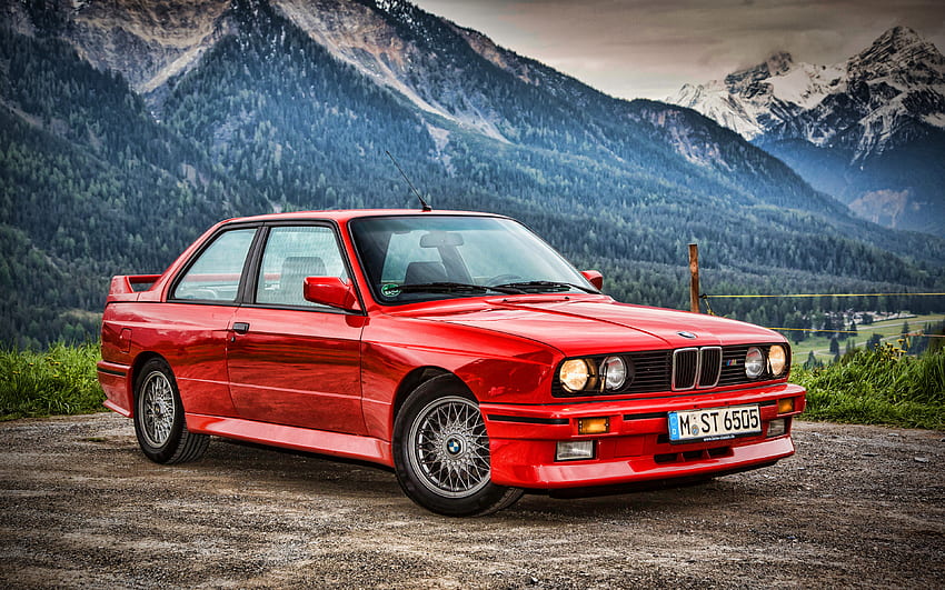 BMW M3, , E30, 1989 cars, retro cars, R, red M3 E30, 1989 BMW M3, german cars, BMW HD wallpaper