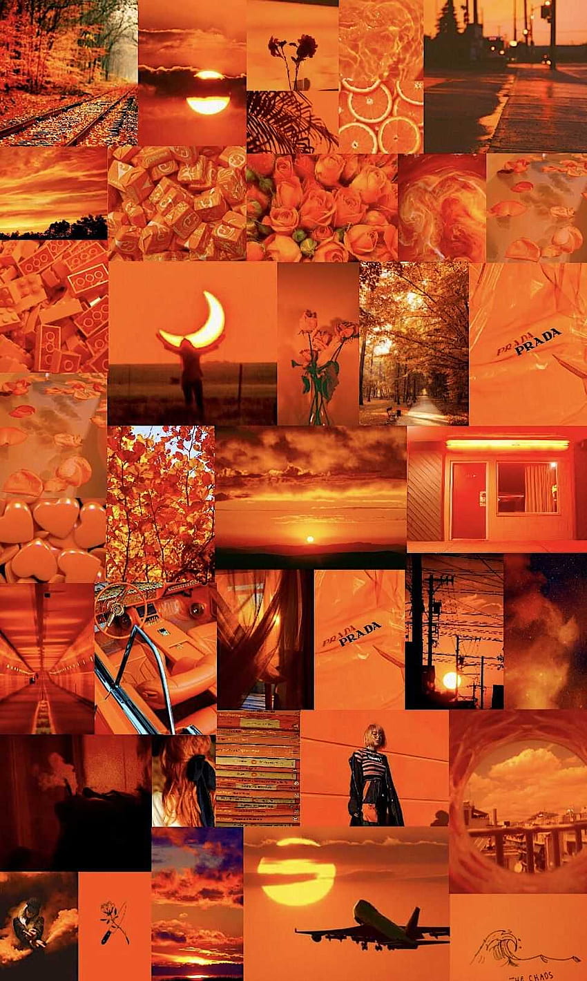 Orange Aesthetic, Neon Orange Aesthetic HD phone wallpaper
