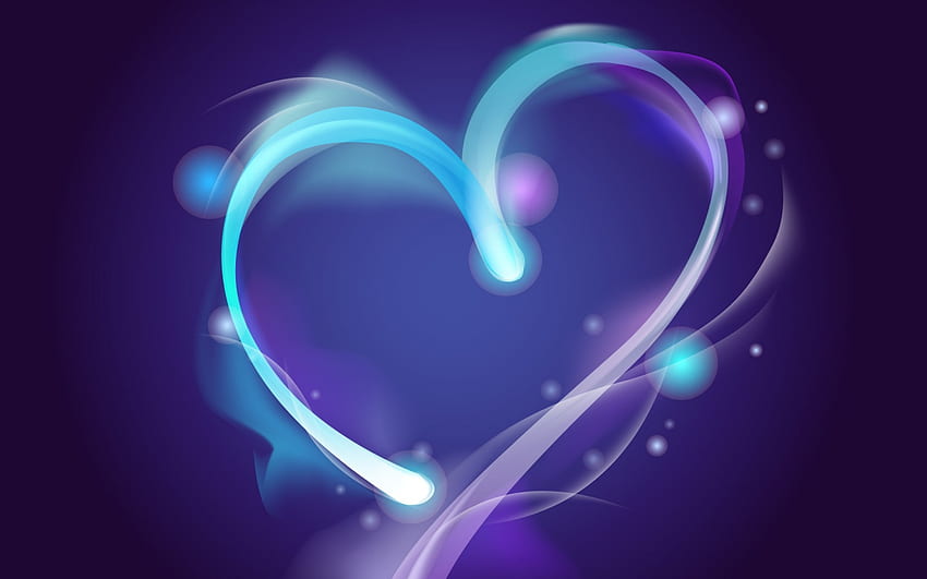 Coração azul, corações, amor papel de parede HD